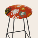 eyes pattern earthy fall Stool Gallery Image 2