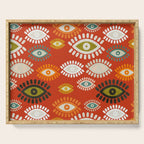 eyes pattern earthy fall Serving Tray Gallery Image 1
