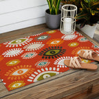 eyes pattern earthy fall Outdoor Rug Gallery Image 2