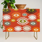 eyes pattern earthy fall Credenza Gallery Image 1