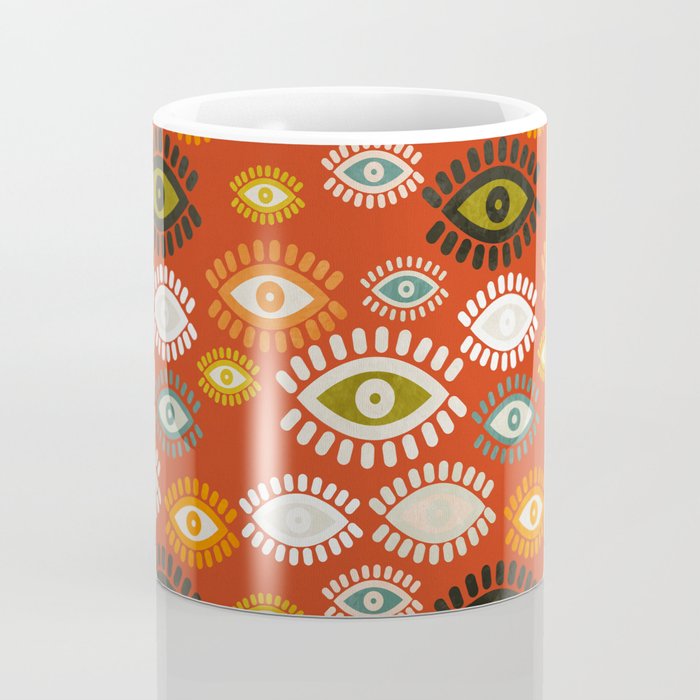 eyes pattern earthy fall Coffee Mug Gallery Image 4