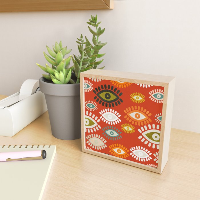 eyes pattern earthy fall Mini Art Print Gallery Image 2