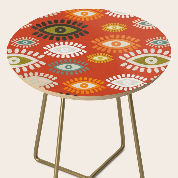 eyes pattern earthy fall Side Table Gallery Image 2