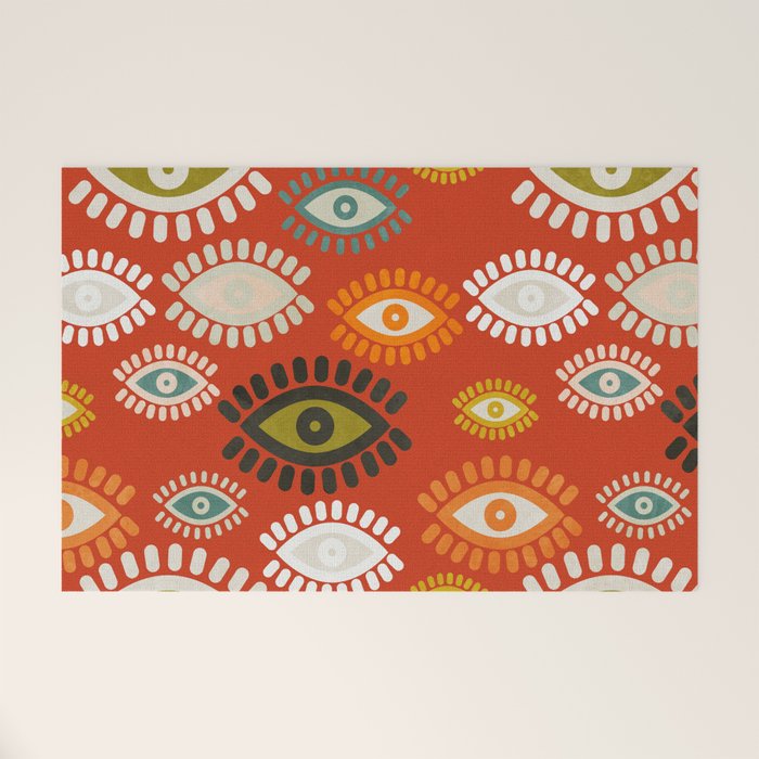 eyes pattern earthy fall Welcome Mat Gallery Image 1