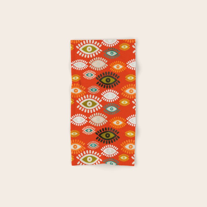 eyes pattern earthy fall Bath Towel Gallery Image 1