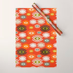 eyes pattern earthy fall Wrapping Paper Gallery Image 1