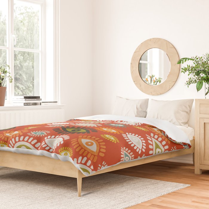 eyes pattern earthy fall Duvet Cover Gallery Image 2