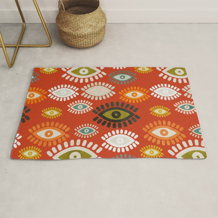 eyes pattern earthy fall Rug Gallery Image 1
