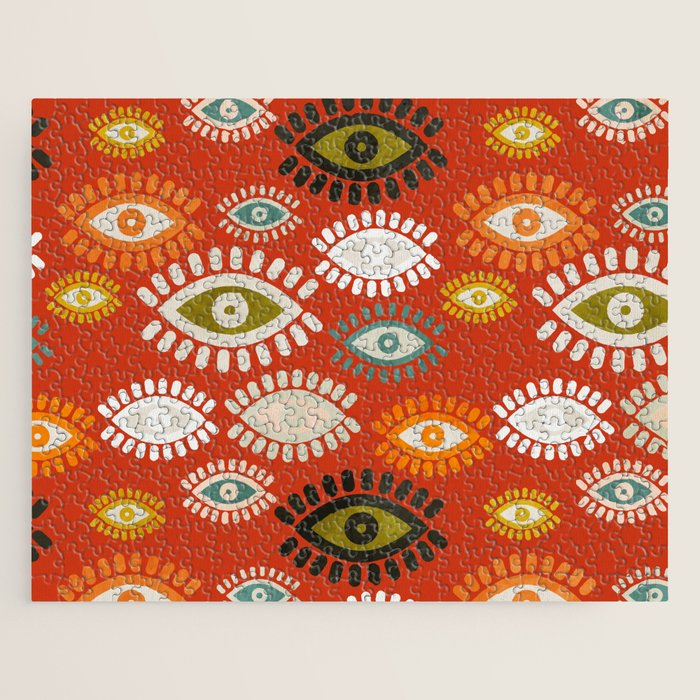 eyes pattern earthy fall Jigsaw Puzzle Gallery Image 1