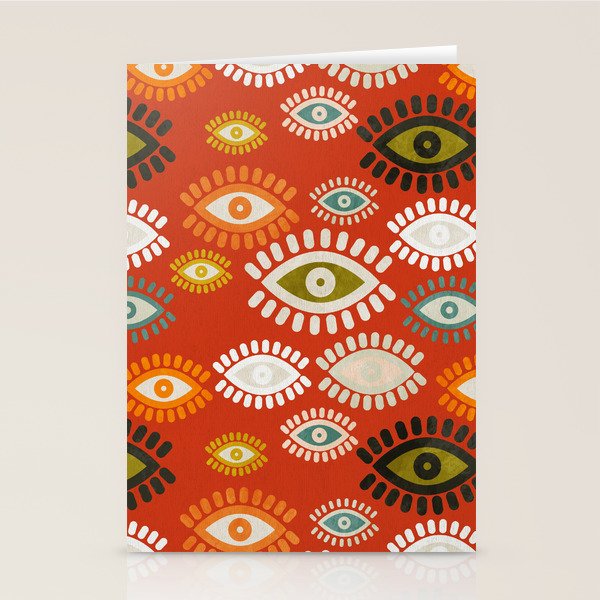 eyes pattern earthy fall Stationery Card Gallery Image 2