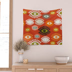 eyes pattern earthy fall Wall Tapestry Gallery Image 2