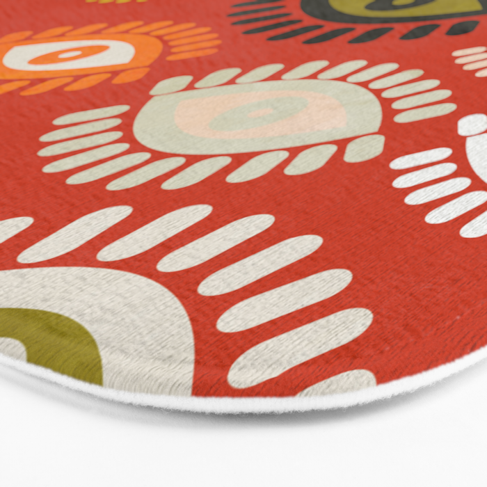 eyes pattern earthy fall Bath Mat Gallery Image 3