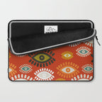 eyes pattern earthy fall Laptop Sleeve Gallery Image 2