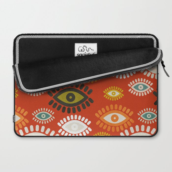 eyes pattern earthy fall Laptop Sleeve Gallery Image 2