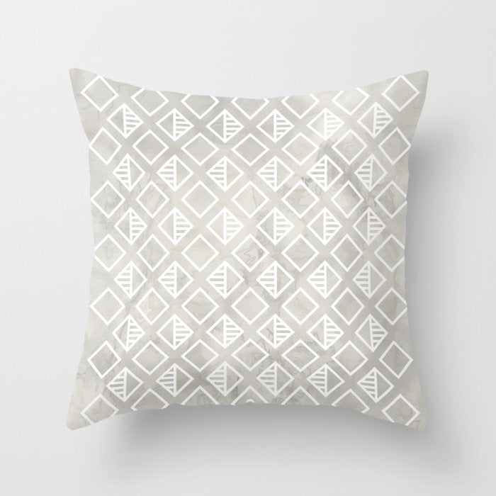 Marble with rhombus Throw Pillow Gallery Image 6