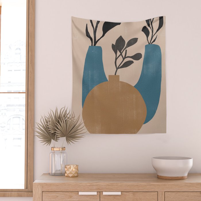 Minimal Vases No.2 Wall Tapestry Gallery Image 2