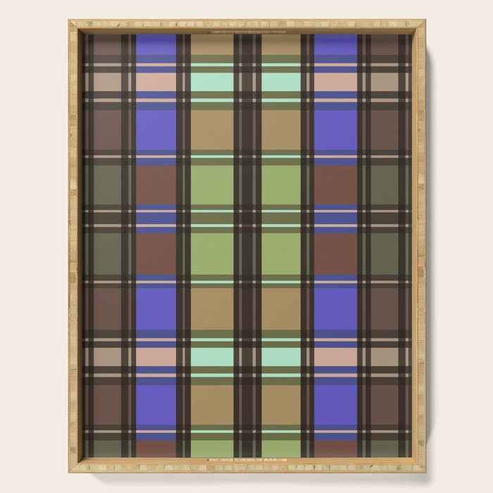 Fusion Colorful Toned Grids Serving Tray Gallery Image 1