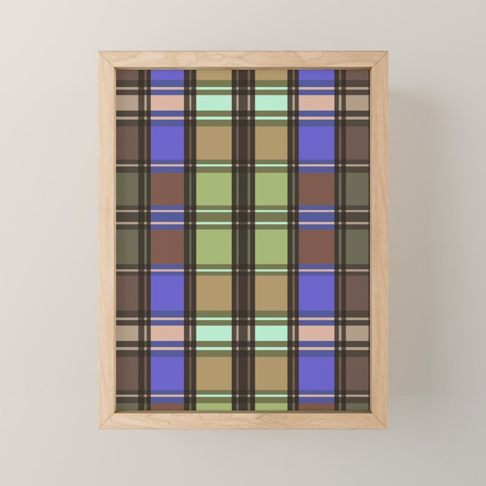 Fusion Colorful Toned Grids Mini Art Print Gallery Image 1