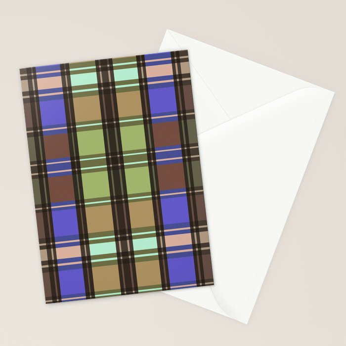 Fusion Colorful Toned Grids Stationery Card Gallery Image 2