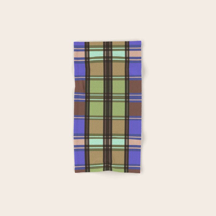 Fusion Colorful Toned Grids Bath Towel Gallery Image 1
