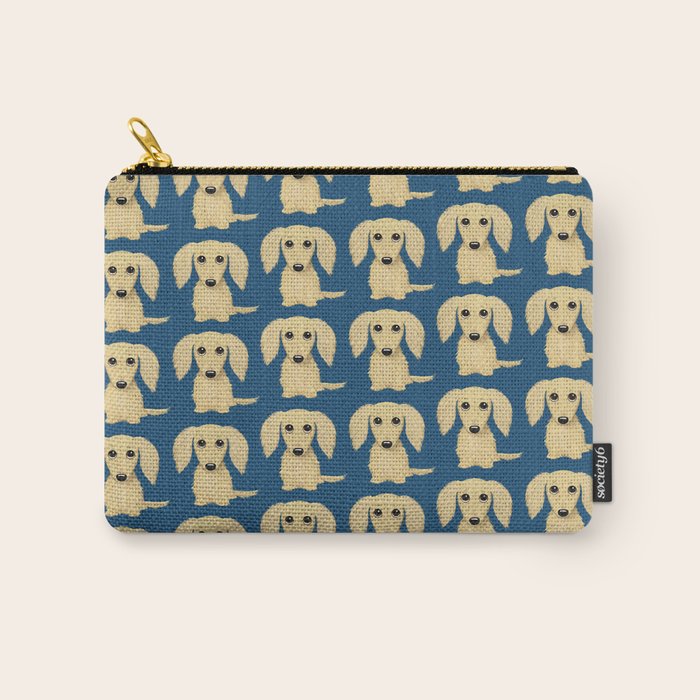 Longhaired Cream Dachshund Cartoon Dog Carry All Pouch Gallery Image 1