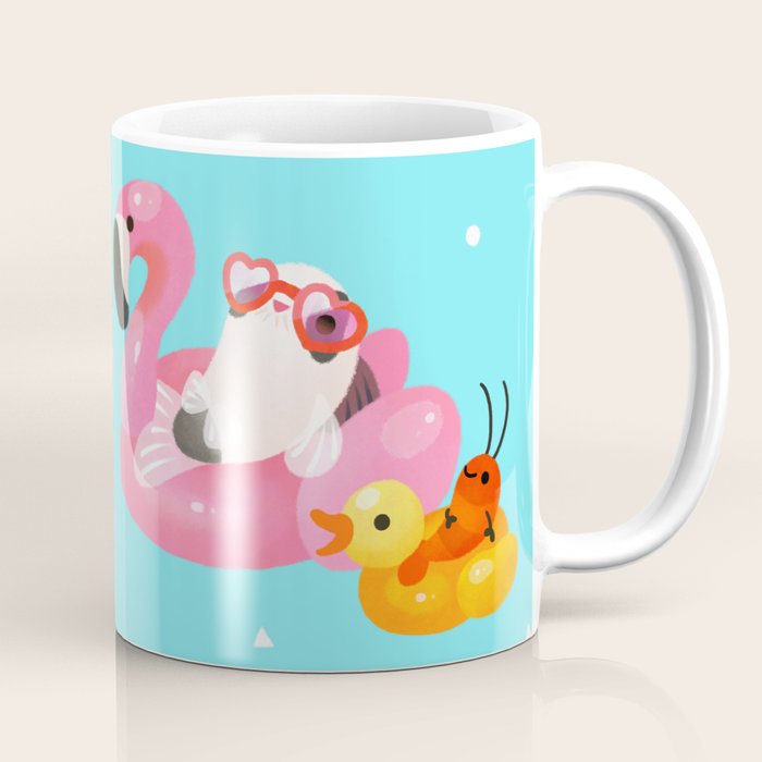 Cory cats in the swimming pool 2 Coffee Mug Gallery Image 1