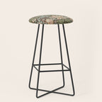 William Morris Vintage Strawberry Thief Chocolate Brown Slate Stool Gallery Image 1