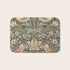 William Morris Vintage Strawberry Thief Chocolate Brown Slate Bath Mat Gallery Image 1