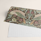 William Morris Vintage Strawberry Thief Chocolate Brown Slate Wrapping Paper Gallery Image 2