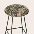 William Morris Vintage Strawberry Thief Chocolate Brown Slate Stool Gallery Image 2