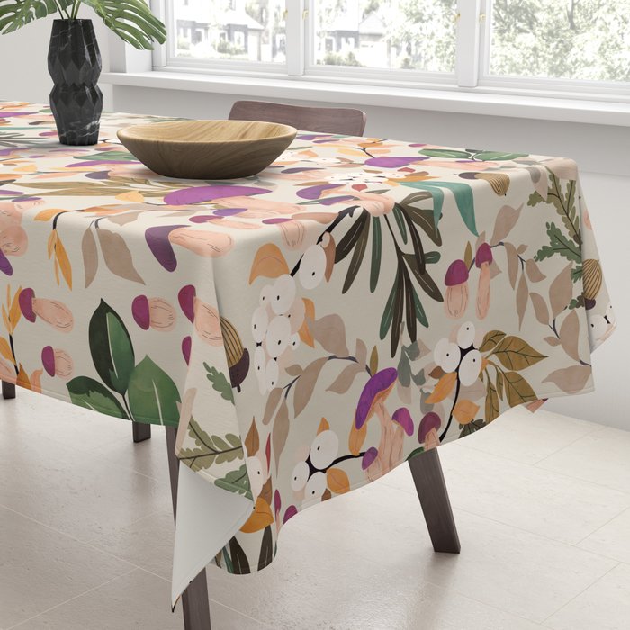 Magic mushroom forest H Tablecloth Gallery Image 3
