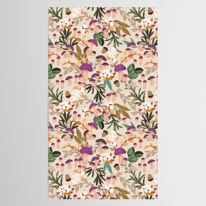 Magic mushroom forest H Tablecloth Gallery Image 2