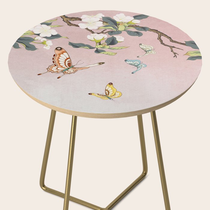Butterflies and pear blossoms Side Table Gallery Image 2