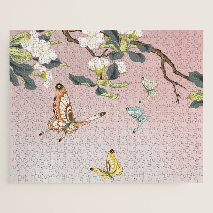 Butterflies and pear blossoms Jigsaw Puzzle Gallery Image 1