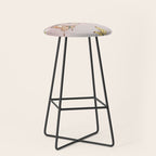 Butterflies and pear blossoms Stool Gallery Image 1
