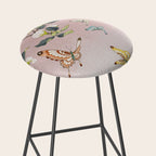 Butterflies and pear blossoms Stool Gallery Image 2
