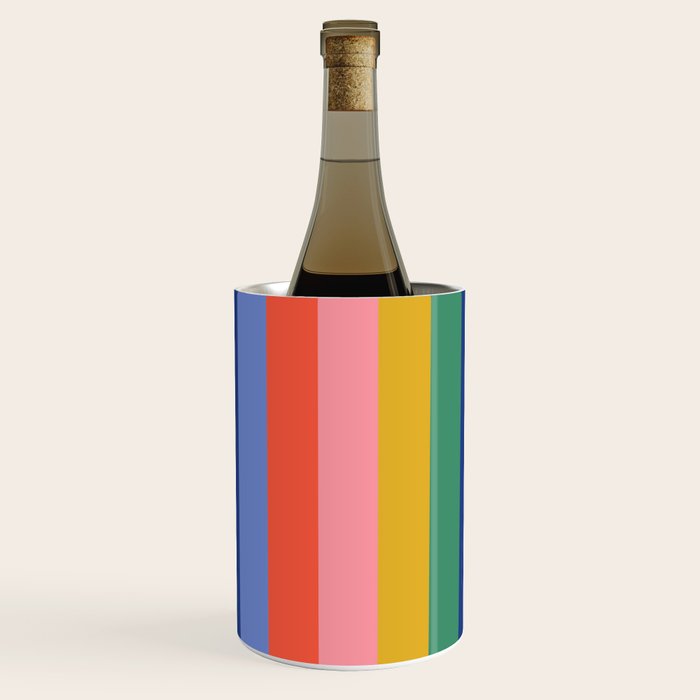 Retro Stripes - blue Wine Chiller Gallery Image 1