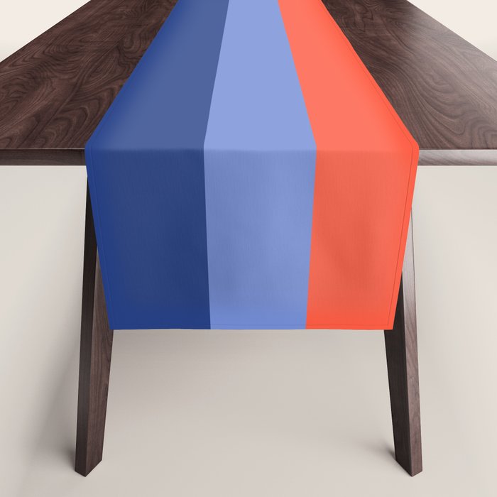 Retro Stripes - blue Table Runner Gallery Image 1