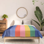 Retro Stripes - blue Comforter Gallery Image 3