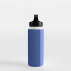 Retro Stripes - blue Water Bottle Gallery Image 3