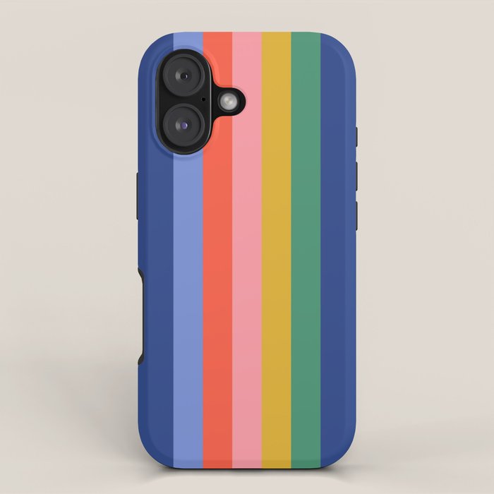 Retro Stripes - blue iPhone Case Gallery Image 1