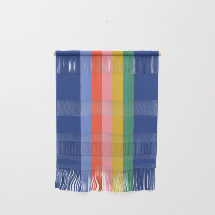 Retro Stripes - blue Wall Hanging Gallery Image 1