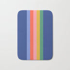 Retro Stripes - blue Bath Mat Gallery Image 1