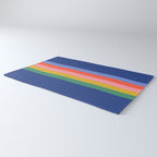 Retro Stripes - blue Rug Gallery Image 3