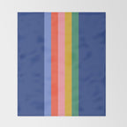 Retro Stripes - blue Throw Blanket Gallery Image 2