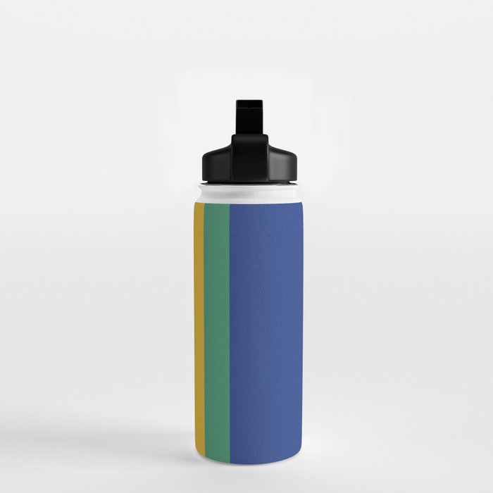 Retro Stripes - blue Water Bottle Gallery Image 2