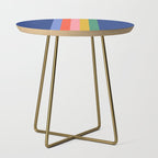 Retro Stripes - blue Side Table Gallery Image 1