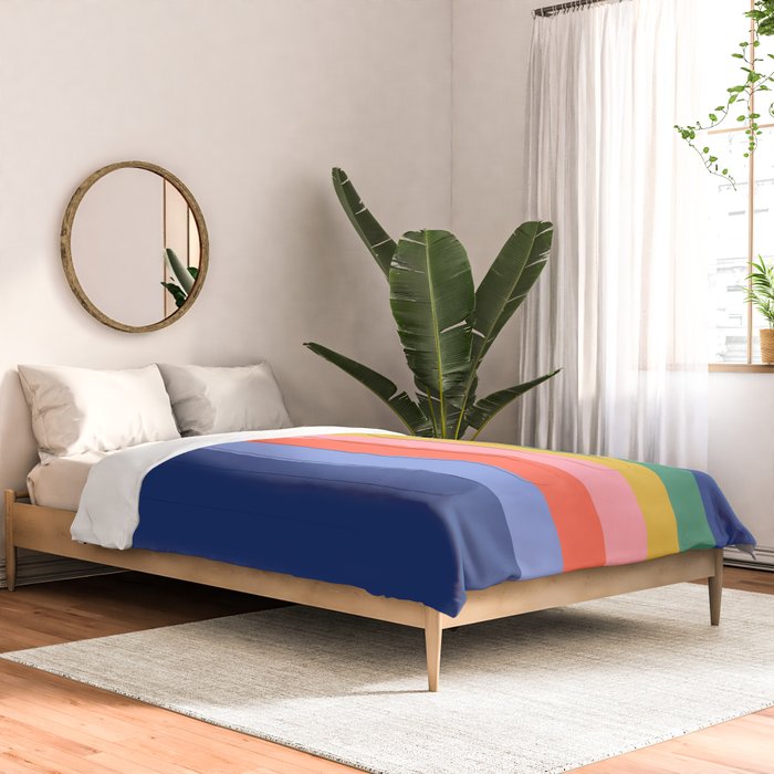 Retro Stripes - blue Comforter Gallery Image 2
