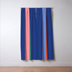 Retro Stripes - blue Window Curtain Gallery Image 3