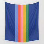 Retro Stripes - blue Wall Tapestry Gallery Image 4